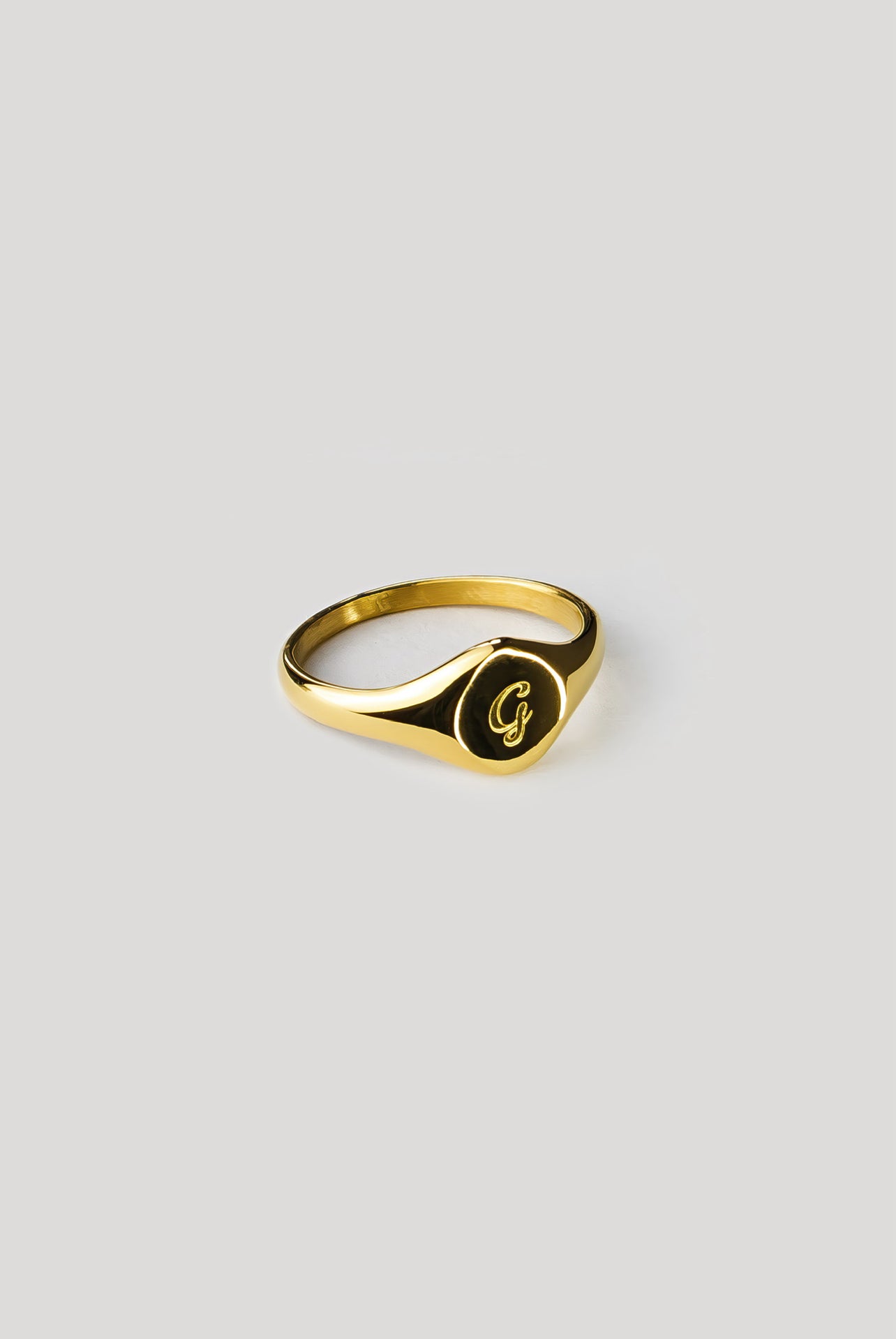 G Gold Signet Ring