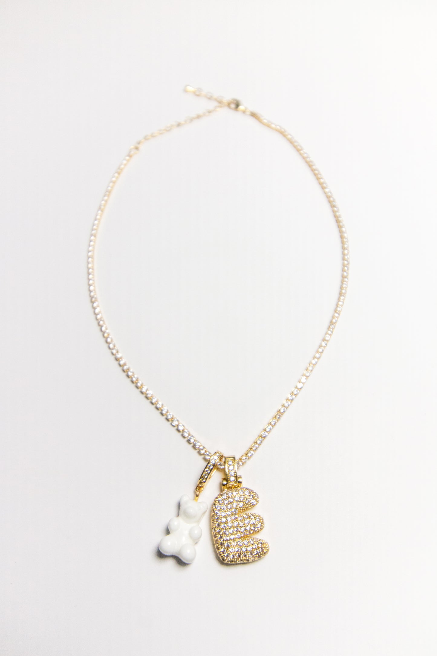 D Bubble Letter Pendant - Gold