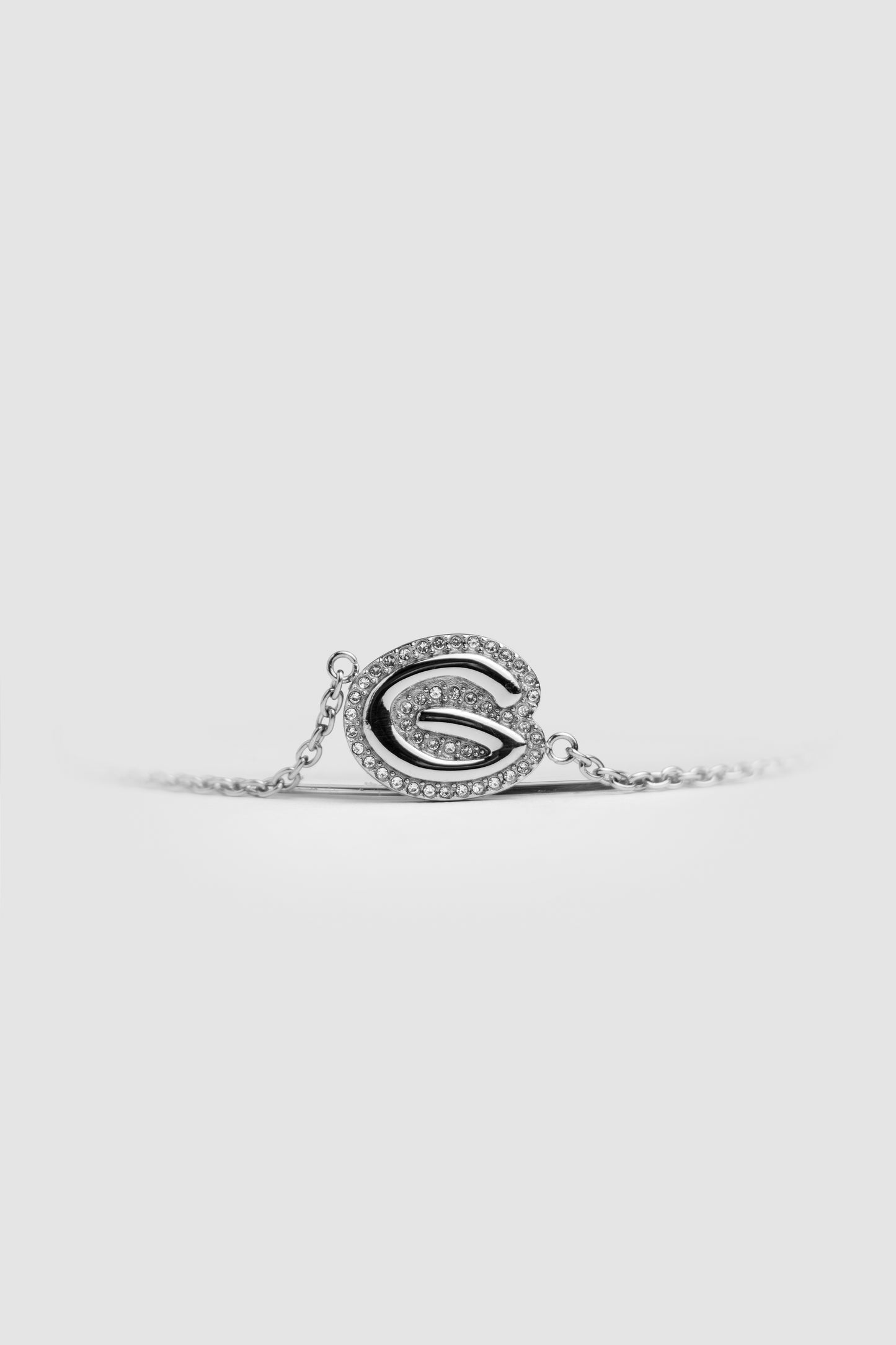 G Silver Initial Letter Bracelet