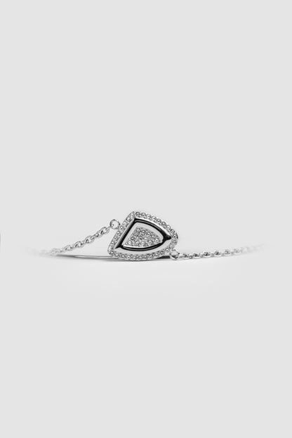 D Silver Initial Letter Bracelet