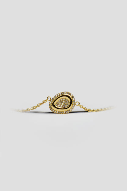 O Gold Initial Letter Bracelet
