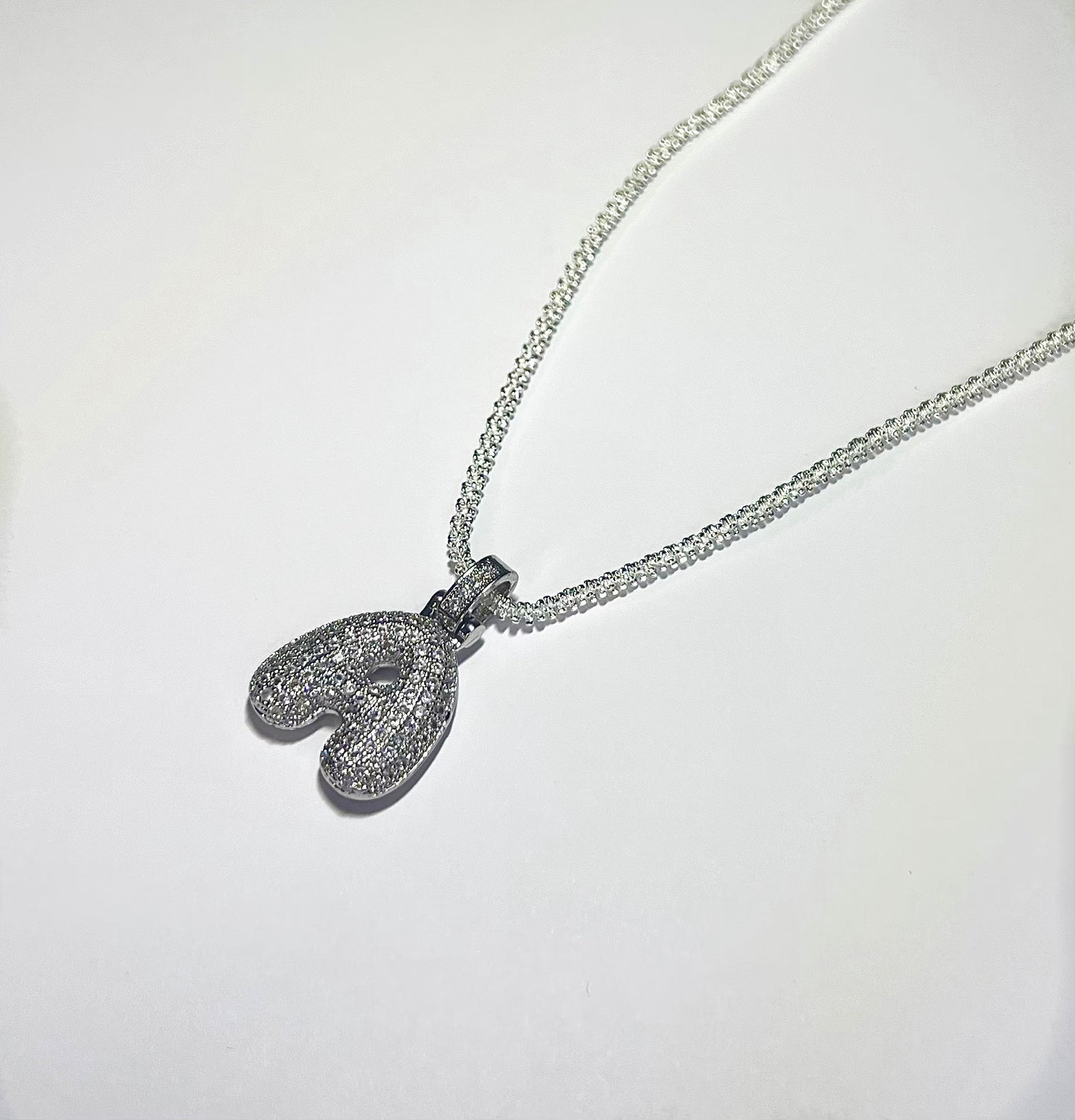 A Bubble Letter Pendant - Silver