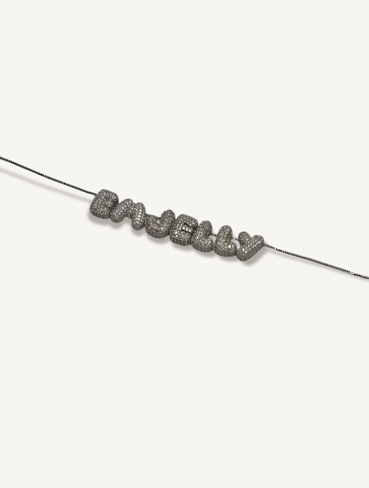 Silver Diamanté Mini Bubbles Chain