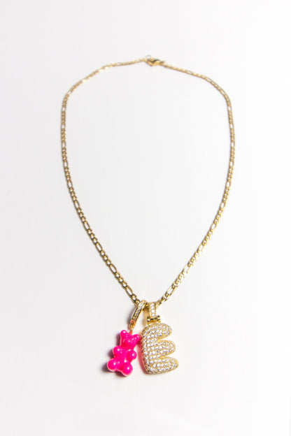 A Bubble Letter Pendant - Gold