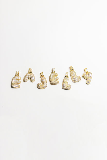 D Bubble Letter Pendant - Gold