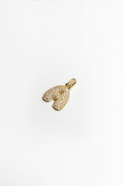 A Bubble Letter Pendant - Gold