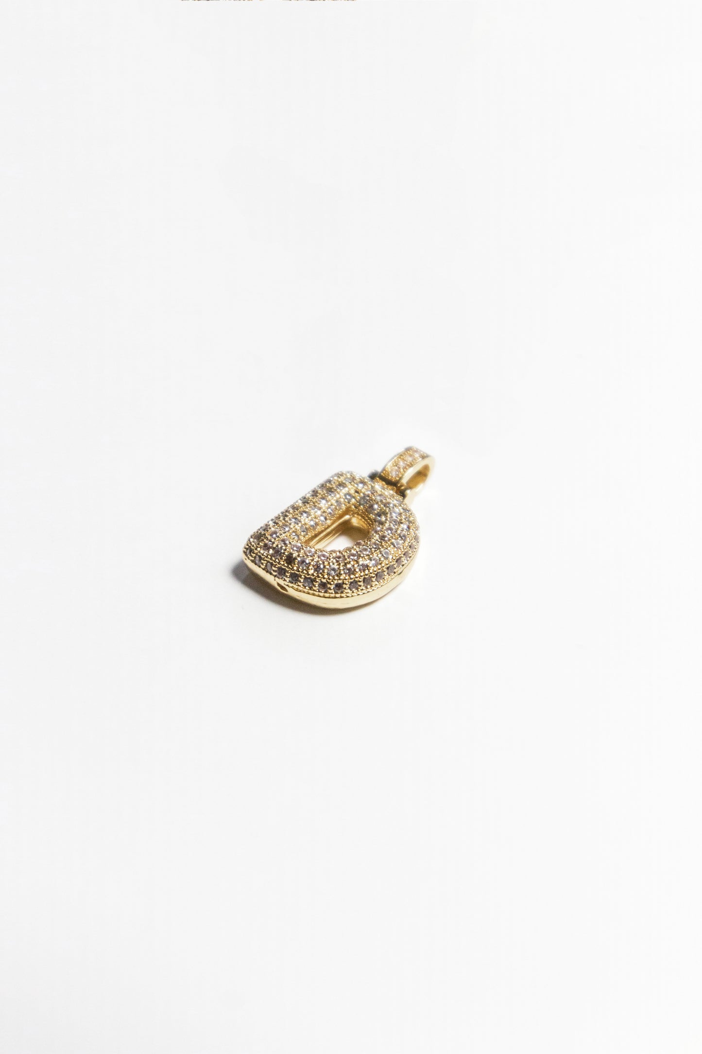 D Bubble Letter Pendant - Gold