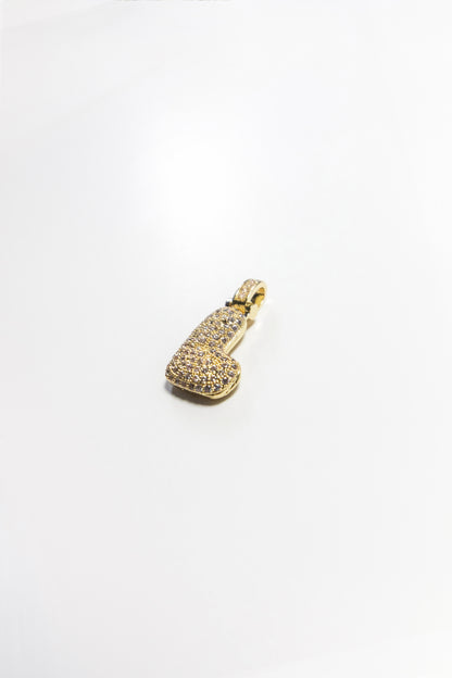 L Bubble Letter Pendant - Gold