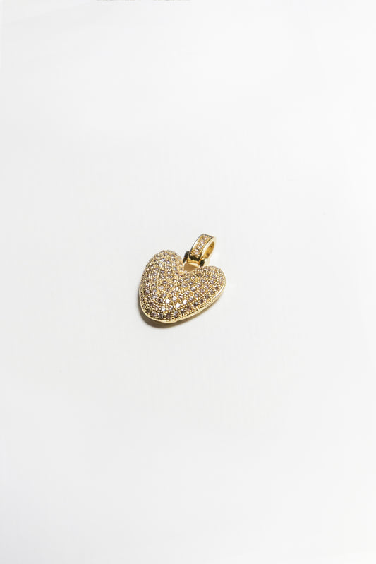 V Bubble Letter Pendant - Gold